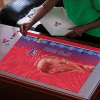 Custom Afro-Haiti Football Puzzle 2026 Grenadye Alaso Red Version - Wonder Print Shop