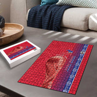 Custom Afro-Haiti Football Puzzle 2026 Grenadye Alaso Red Version - Wonder Print Shop