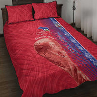 Custom Afro-Haiti Football Quilt Bed Set 2026 Grenadye Alaso Red Version - Wonder Print Shop