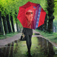 Custom Afro-Haiti Football Umbrella 2026 Grenadye Alaso Red Version - Wonder Print Shop