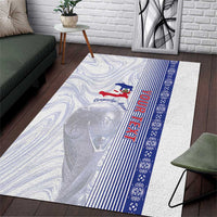 Custom Afro-Haiti Football Area Rug 2026 Grenadye Alaso White Version - Wonder Print Shop