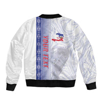 Custom Afro-Haiti Football Bomber Jacket 2026 Grenadye Alaso White Version - Wonder Print Shop