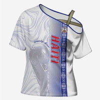 Custom Afro-Haiti Football Cross Shoulder Shirt 2026 Grenadye Alaso White Version - Wonder Print Shop