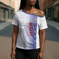 Custom Afro-Haiti Football Cross Shoulder Shirt 2026 Grenadye Alaso White Version - Wonder Print Shop