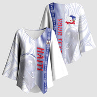 Custom Afro-Haiti Football Kimono Sleeve Blouse 2026 Grenadye Alaso White Version - Wonder Print Shop