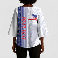 Custom Afro-Haiti Football Kimono Sleeve Blouse 2026 Grenadye Alaso White Version - Wonder Print Shop