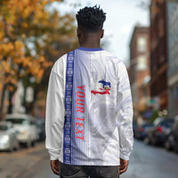Custom Afro-Haiti Football Long Sleeve Shirt 2026 Grenadye Alaso White Version - Wonder Print Shop