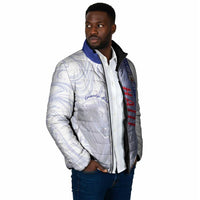 Custom Afro-Haiti Football Padded Jacket 2026 Grenadye Alaso White Version - Wonder Print Shop