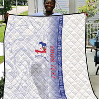 Custom Afro-Haiti Football Quilt 2026 Grenadye Alaso White Version - Wonder Print Shop