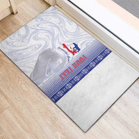 Custom Afro-Haiti Football Rubber Doormat 2026 Grenadye Alaso White Version - Wonder Print Shop