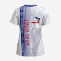 Custom Afro-Haiti Football Scrub Top 2026 Grenadye Alaso White Version - Wonder Print Shop