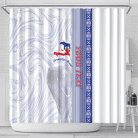 Custom Afro-Haiti Football Shower Curtain 2026 Grenadye Alaso White Version - Wonder Print Shop