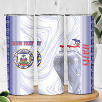 Custom Afro-Haiti Football Skinny Tumbler 2026 Grenadye Alaso White Version - Wonder Print Shop