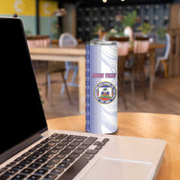 Custom Afro-Haiti Football Skinny Tumbler 2026 Grenadye Alaso White Version - Wonder Print Shop