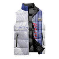 Custom Afro-Haiti Football Sleeveless Puffer Jacket 2026 Grenadye Alaso White Version - Wonder Print Shop