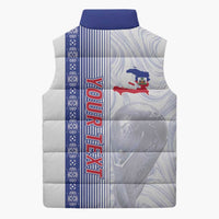 Custom Afro-Haiti Football Sleeveless Puffer Jacket 2026 Grenadye Alaso White Version - Wonder Print Shop