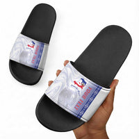 Custom Afro-Haiti Football Slide Sandals 2026 Grenadye Alaso White Version - Wonder Print Shop