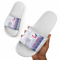 Custom Afro-Haiti Football Slide Sandals 2026 Grenadye Alaso White Version - Wonder Print Shop