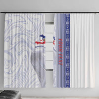 Custom Afro-Haiti Football Window Curtain 2026 Grenadye Alaso White Version - Wonder Print Shop
