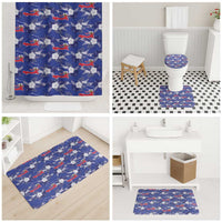 Afro-Haitians Bathroom Set Ayiti Map and Rose Kayenn Tropical Style - Wonder Print Shop