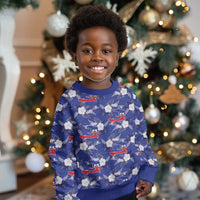 Afro-Haitians Kid Ugly Christmas Sweater Ayiti Map and Rose Kayenn Tropical Style - Wonder Print Shop