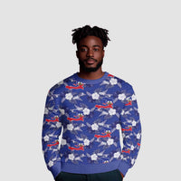 Afro-Haitians Ugly Christmas Sweater Ayiti Map and Rose Kayenn Tropical Style - Wonder Print Shop