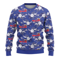 Afro-Haitians Ugly Christmas Sweater Ayiti Map and Rose Kayenn Tropical Style - Wonder Print Shop