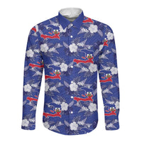 Afro-Haitians Long Sleeve Button Shirt Ayiti Map and Rose Kayenn Tropical Style - Wonder Print Shop
