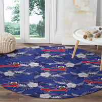 Afro-Haitians Round Carpet Ayiti Map and Rose Kayenn Tropical Style - Wonder Print Shop