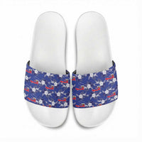 Afro-Haitians Slide Sandals Ayiti Map and Rose Kayenn Tropical Style - Wonder Print Shop