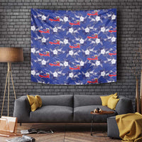 Afro-Haitians Tapestry Ayiti Map and Rose Kayenn Tropical Style - Wonder Print Shop
