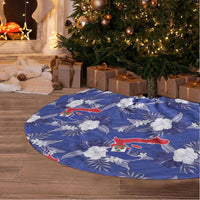 Afro-Haitians Tree Skirt Ayiti Map and Rose Kayenn Tropical Style - Wonder Print Shop