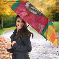 Grenada Independence Day Umbrella Tropical Dove Bougainvillea Madras Pattern