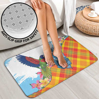 Saint Lucia Independence Day Bathroom Set Saint Lucian Map Pitons Madras Pattern