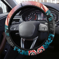 United States And New Zealand Steering Wheel Cover USA Eagle With Kowhai Aotearoa Tui Bird - Wonder Print Shop