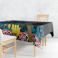 Personalised United States And New Zealand Tablecloth USA Eagle With Kowhai Aotearoa Tui Bird - Wonder Print Shop