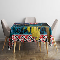 Personalised United States And New Zealand Tablecloth USA Eagle With Kowhai Aotearoa Tui Bird - Wonder Print Shop