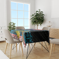 Personalised United States And New Zealand Tablecloth USA Eagle With Kowhai Aotearoa Tui Bird - Wonder Print Shop