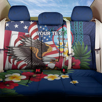 Personalised United States And Guam Back Car Seat Cover USA Eagle With Guahan Seal Tropical Vibes - Wonder Print Shop