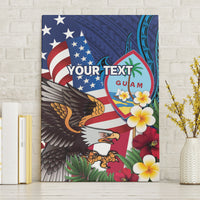 Personalised United States And Guam Canvas Wall Art USA Eagle With Guahan Seal Tropical Vibes - Wonder Print Shop