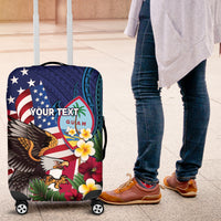 Personalised United States And Guam Luggage Cover USA Eagle With Guahan Seal Tropical Vibes - Wonder Print Shop