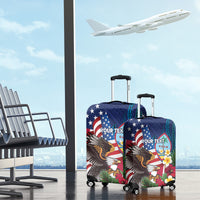 Personalised United States And Guam Luggage Cover USA Eagle With Guahan Seal Tropical Vibes - Wonder Print Shop