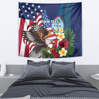 Personalised United States And Guam Tapestry USA Eagle With Guahan Seal Tropical Vibes - Wonder Print Shop