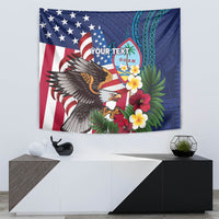 Personalised United States And Guam Tapestry USA Eagle With Guahan Seal Tropical Vibes - Wonder Print Shop