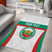 Custom Bulgaria Football Area Rug Bulgarian Pattern Sporty Style