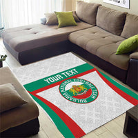 Custom Bulgaria Football Area Rug Bulgarian Pattern Sporty Style