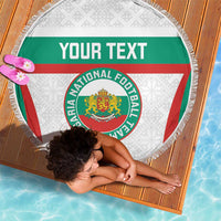 Custom Bulgaria Football Beach Blanket Bulgarian Pattern Sporty Style