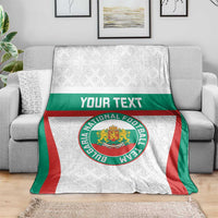 Custom Bulgaria Football Blanket Bulgarian Pattern Sporty Style