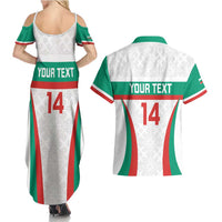 Custom Bulgaria Football Couples Matching Summer Maxi Dress and Hawaiian Shirt Bulgarian Pattern Sporty Style