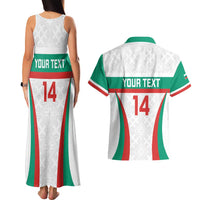 Custom Bulgaria Football Couples Matching Tank Maxi Dress and Hawaiian Shirt Bulgarian Pattern Sporty Style